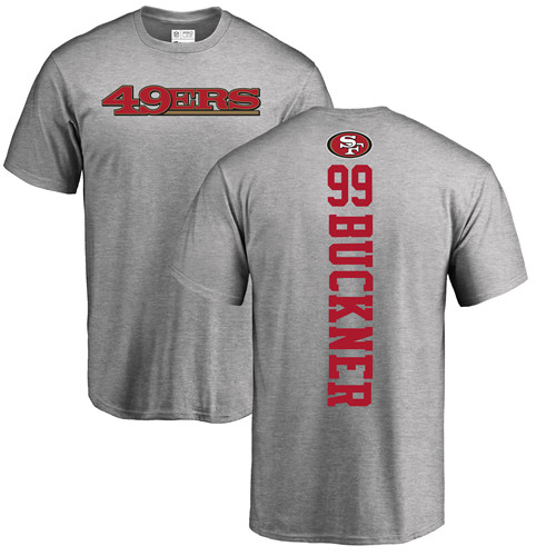 Men San Francisco 49ers Ash DeForest Buckner Backer #99 NFL T Shirt